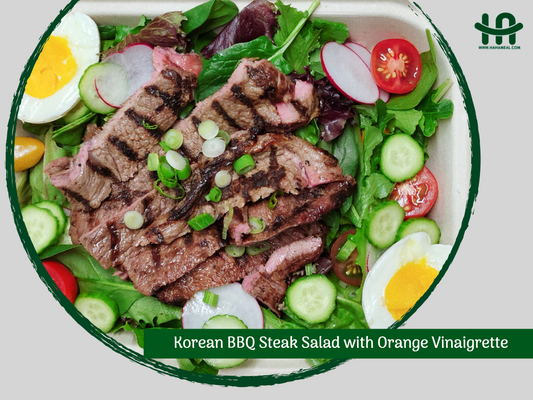 Korean BBQ Steak Salad with Orange Vinaigrette