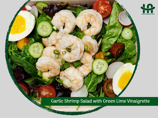 Garlic Shrimp Salad with Green Lime Vinaigrette